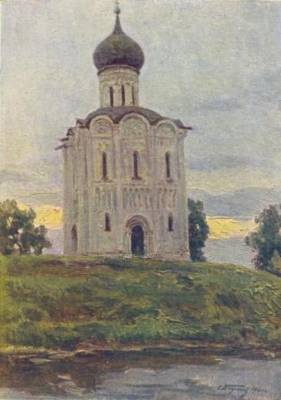 Сравнение картин С. Герасимова «Церковь Покрова на Нерли» и С. Баулина «Храм Покрова на Нерли»